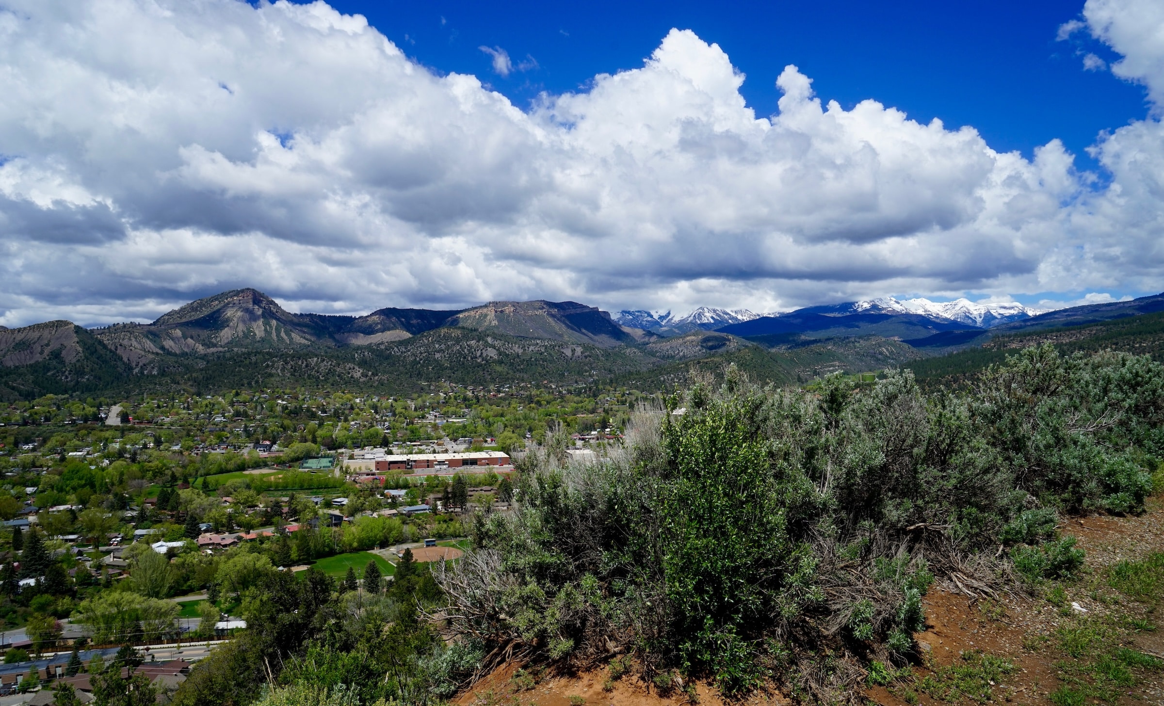 Durango, CO Mountains and Sky in a landscape format
