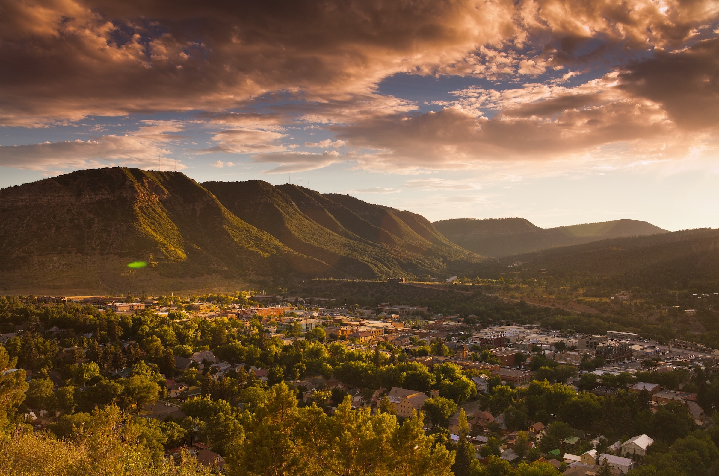 Sunset over Durango, Colorado